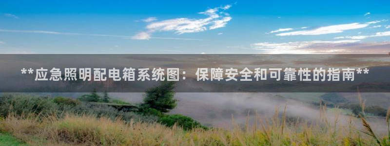 **应急照明配电箱系统图：保障安全和可靠性的指南**