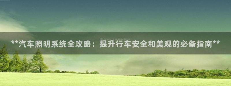 **汽车照明系统全攻略：提升行车安全和美观的必备指南**