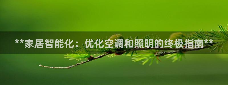 **家居智能化：优化空调和照明的终极指南**