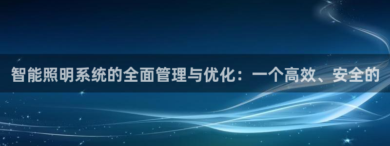 智能照明系统的全面管理与优化：一个高效、安全的