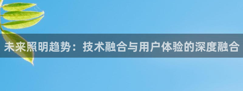 未来照明趋势:技术融合与用户体验的深度融合