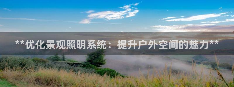 **优化景观照明系统：提升户外空间的魅力**