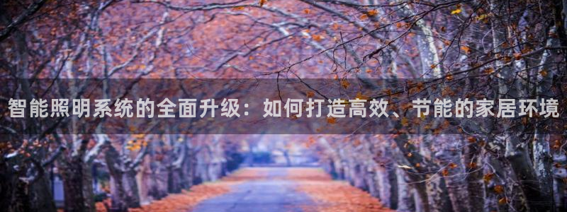 智能照明系统的全面升级：如何打造高效、节能的家居环境