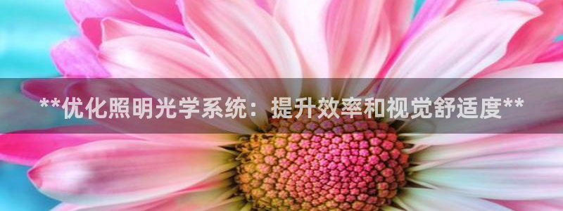 **优化照明光学系统：提升效率和视觉舒适度**