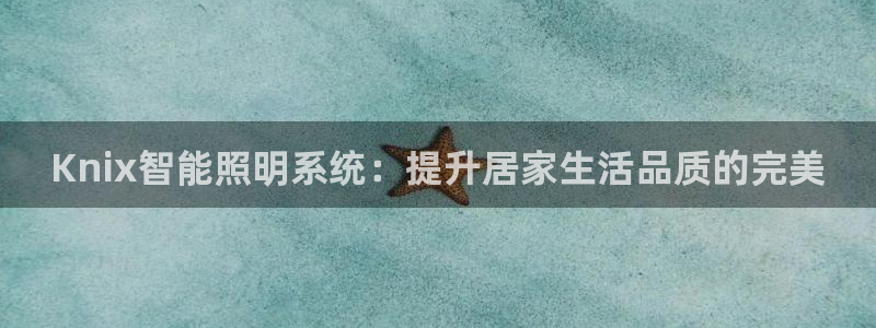 Knix智能照明系统：提升居家生活品质的完美